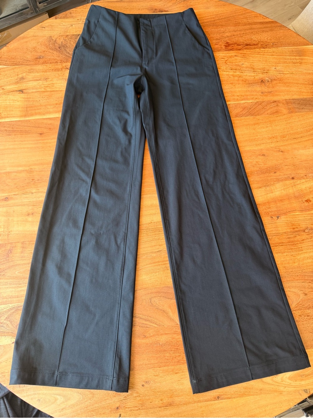 Vuori Black Meta Wide-Leg Trousers